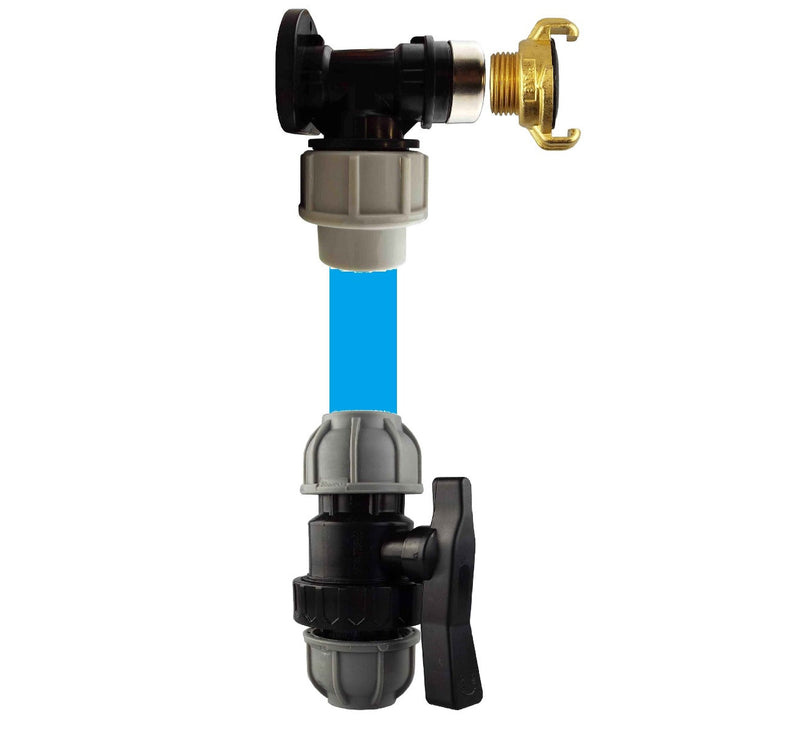 Wall Flange Kit 20mm MDPE - Geka & In Line Valve - Home & Garden > Lawn & Garden Tech Hose & Fittings