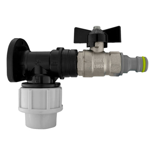Wall Flange Kit 20mm MDPE - Bib Valve 1/2"BSP & Snap On - Home & Garden > Lawn & Garden Tech Hose & Fittings