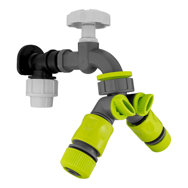 Wall Flange Kit 20mm MDPE - PP Bib Tap with Tap Splitter & Connectors - Home & Garden > Lawn & Garden Tech Hose & Fittings