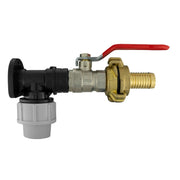 Wall Flange Kit 20mm MDPE - Lever Valve & Geka 3/4" - Home & Garden > Lawn & Garden Tech Hose & Fittings