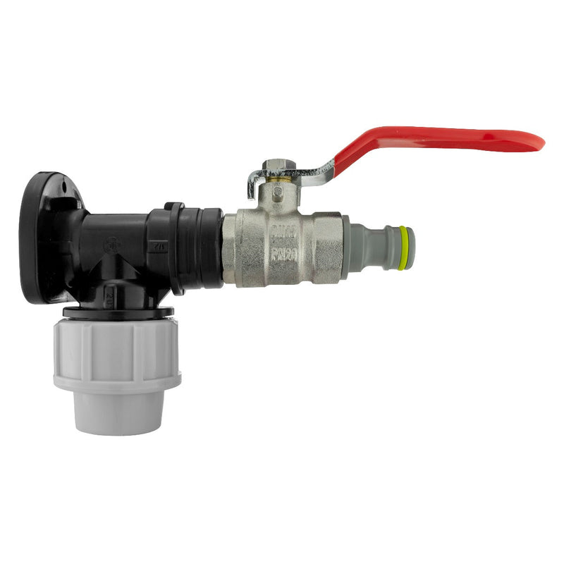 Wall Flange Kit 20mm MDPE - Lever Valve & Snap On - Home & Garden > Lawn & Garden Tech Hose & Fittings