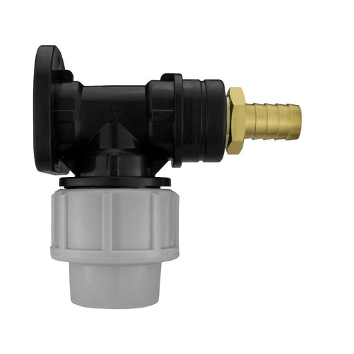 Wall Flange Kit 20mm MDPE - Brass Barb 1/2" - Home & Garden > Lawn & Garden Tech Hose & Fittings