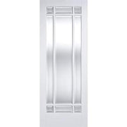 Manhattan White Primed 9 Panel Clear Bevelled Light Panels Interior Door - All Sizes - Doors