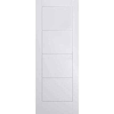 Ladder Moulded White Primed 4 Panel Interior Fire Door FD30 - 1981mm x 686mm -