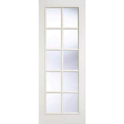 SA Moulded White Primed 10 Glazed Clear Light Panels Interior Door - All Sizes - Doors