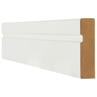 White Primed Single Groove Architrave - 2200mm x 70mm -