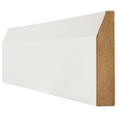 White Primed Chamfered Skirting - 3000mm x 95mm -