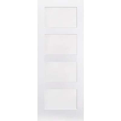 Shaker White Primed 4 Panel Interior Door - 1981mm x 838mm -