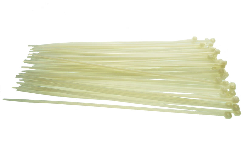 100 Cable Ties (3.6mm x 200mm) Neutral - Electronics > Electronics Accessories > Cable Management > Wire & Cable Ties Cable ties