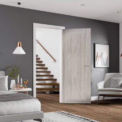 White Grey Salerno Internal Laminate Door -