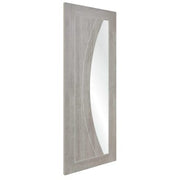 White Grey Salerno Internal Laminate Clear Glass Door - Doors