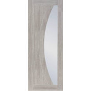 White Grey Salerno Internal Laminate Clear Glass Door - Doors