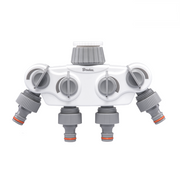 White Line 4-way Manifold with 1 "or 3/4" BSP Tap Connection - Home & Garden > Lawn & Garden Garden watering