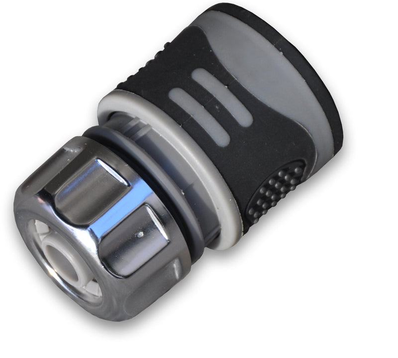 Female Hose Connector, 1/2" or 5/8" Hose, Grey - Home & Garden > Lawn & Garden Garden watering