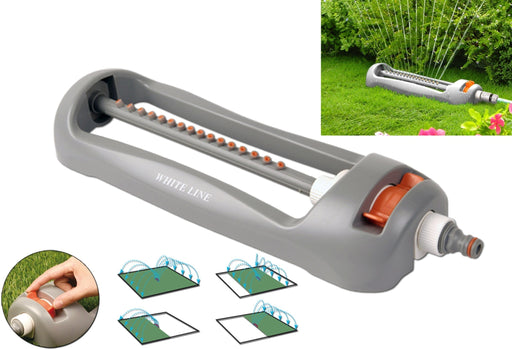 Compact Oscillating Sprinkler White Line - Home & Garden > Lawn & Garden > Watering & Irrigation > Sprinklers & Sprinkler Heads > Sprinklers Garden watering