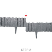 Lawn Edging, Plastic Palisade Wood Effect, 2.32m, Brown - Home & Garden > Lawn & Garden Garden tools & Accesories