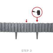 Lawn Edging, Plastic Palisade Wood Effect, 2.32m, Brown - Home & Garden > Lawn & Garden Garden tools & Accesories