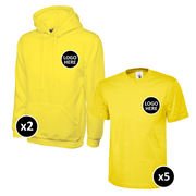 Uneek Hoodie & T-Shirts Bundle - 7 Items - BUNDLE