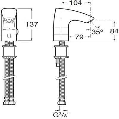 M3 Electronic Basin Mixer Tap - Bathrooms