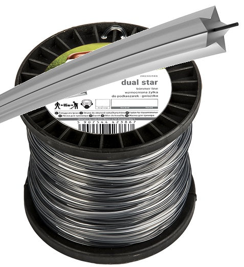 Strimmer Line Ripper Dual Star 2.4mm x 2.5kg (641m) Spool - Home & Garden > Lawn & Garden > Outdoor Power Equipment Accessories > Weed Trimmer Accessories > Weed Trimmer Blades & Spools > Weed Trimmer Spools Garden tools & Accesories