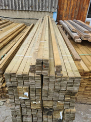 Treated Roofing Batten 50 x 25 x 5400mm (5.4m 2x1) - £5.40 Per Length Inc Vat - Hardware > Building Materials > Roofing Treated Roofing Batten