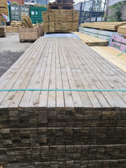 Treated Roofing Batten 50 x 25 x 5400mm (5.4m 2x1) - £5.40 Per Length Inc Vat - Hardware > Building Materials > Roofing Treated Roofing Batten
