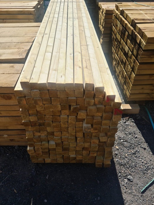 C24 Structural Grade Treated Timber 75 x 47 x 4800mm - 3X2 - £9.50 Each Inc Vat