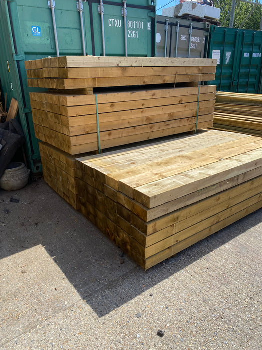 Treated Garden Sleepers 200 x 100 x 2400mm - £24 Each Inc Vat