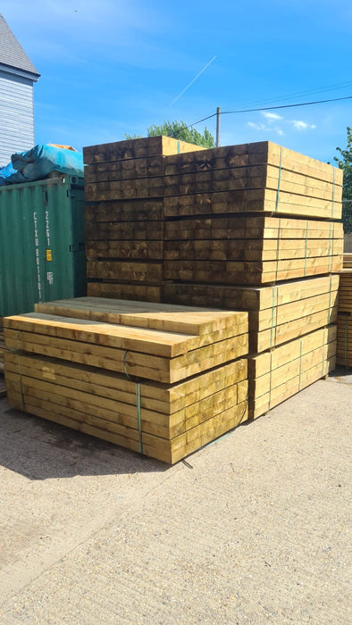 Treated Garden Sleepers 200 x 100 x 2400mm - £24 Each Inc Vat