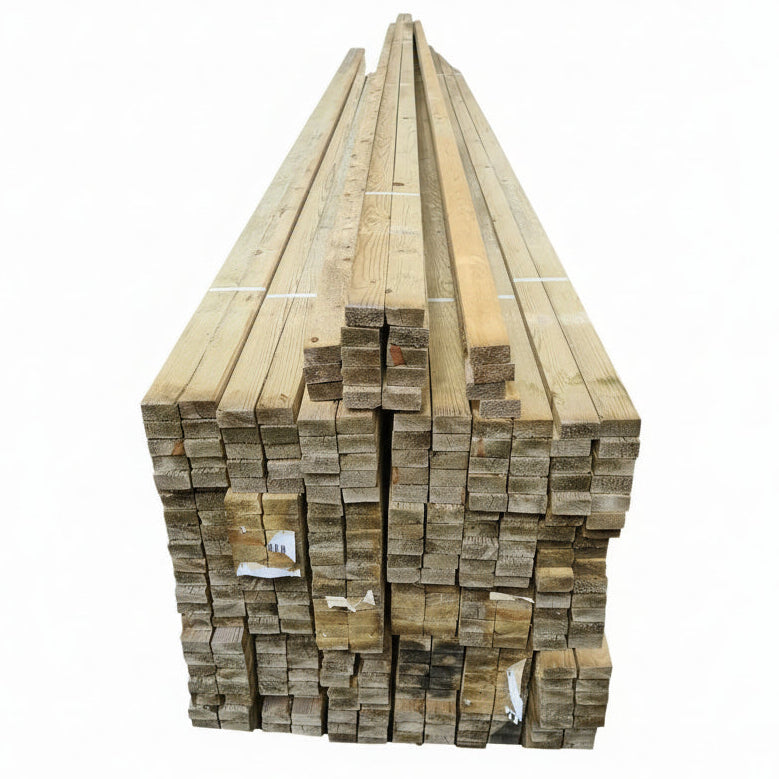Treated Roofing Batten 50 x 25 x 3600mm - £3.60 per length Inc Vat - Hardware > Building Materials > Roofing Treated Roofing Batten